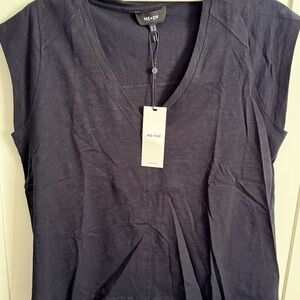 ME+EM Women's Charcoal V-Neck Tee